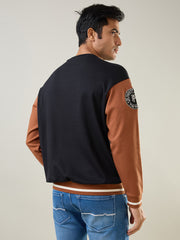 Black Cut & Sew Sweatshirt