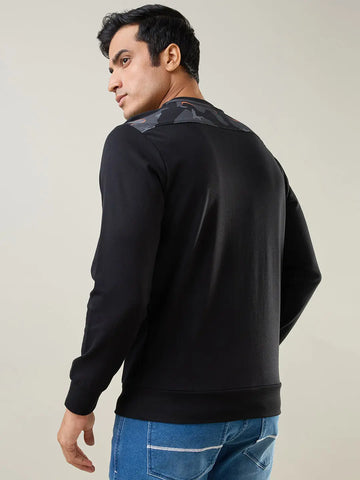 Black Printed Sweatshirt Tim Paris