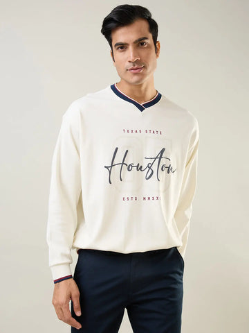 Egret Printed Sweatshirt Tim Paris