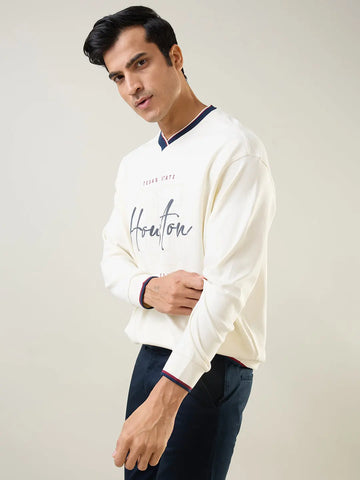 Egret Printed Sweatshirt Tim Paris