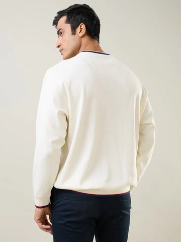 Egret Printed Sweatshirt Tim Paris