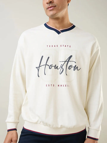 Egret Printed Sweatshirt Tim Paris