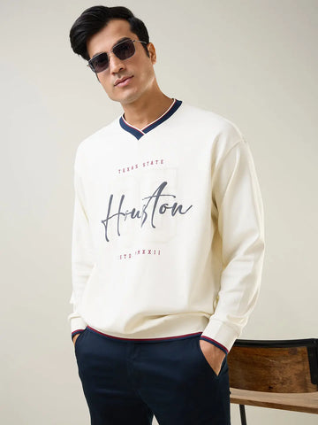 Egret Printed Sweatshirt Tim Paris