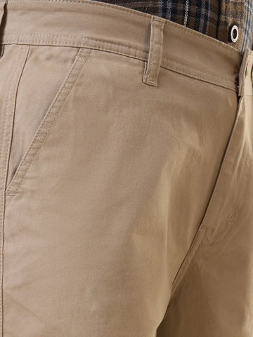 Beige Relaxed Fit Cargo Pant Tim Paris