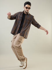 Beige Relaxed Fit Cargo Pant