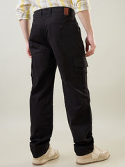 Black Relaxed Fit Cargo