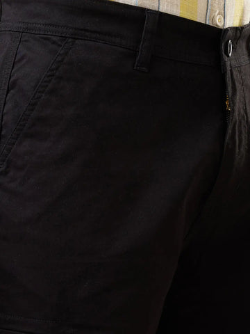 Black Relaxed Fit Cargo Tim Paris