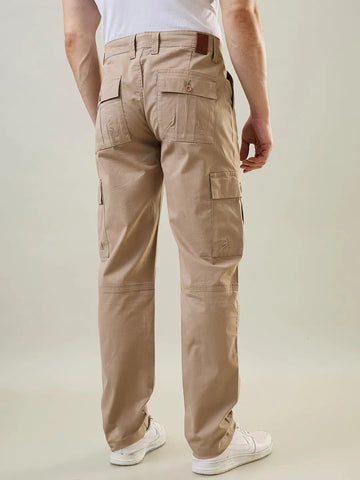 Beige Slim Fit Cargo Pant TIM PARIS
