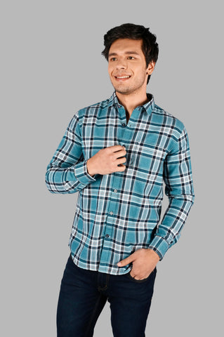 Blue Plaid Checked Shirt Tim Paris
