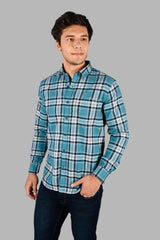 Red Plaid Checked Slim Fit Shirt