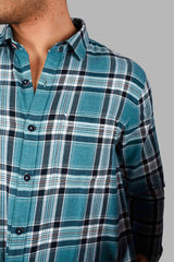 Red Plaid Checked Slim Fit Shirt