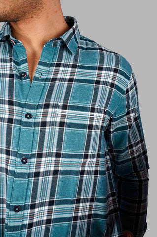 Blue Plaid Checked Shirt Tim Paris