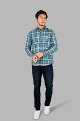 Red Plaid Checked Slim Fit Shirt