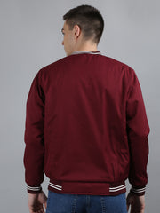 Red Cut & Sew Regular Fit Jacket