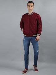 Red Cut & Sew Regular Fit Jacket
