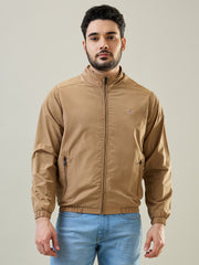 Fawn Solid Windcheater Jacket