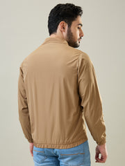 Fawn Solid Windcheater Jacket