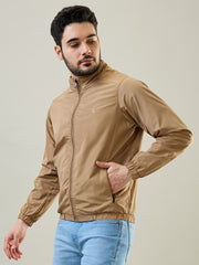 Fawn Solid Windcheater Jacket