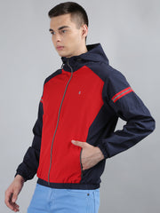 Navy Solid Regular Fit Jacket