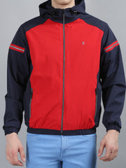 Navy Solid Regular Fit Jacket