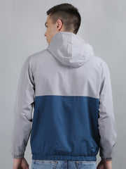 Blue Solid Regular Fit Jacket