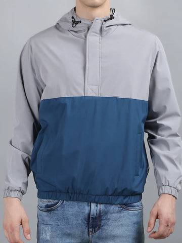 Blue Solid Regular Fit Jacket Tim Paris