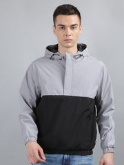 Black Solid Regular Fit Jacket