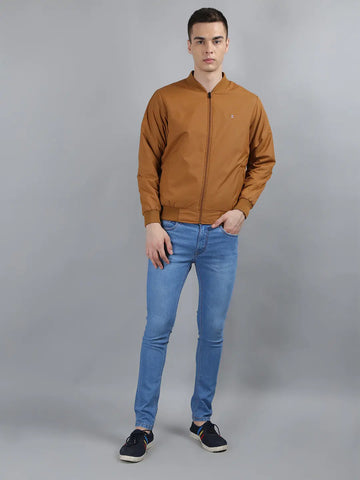 Mustard Solid Bomber Jacket TIM PARIS