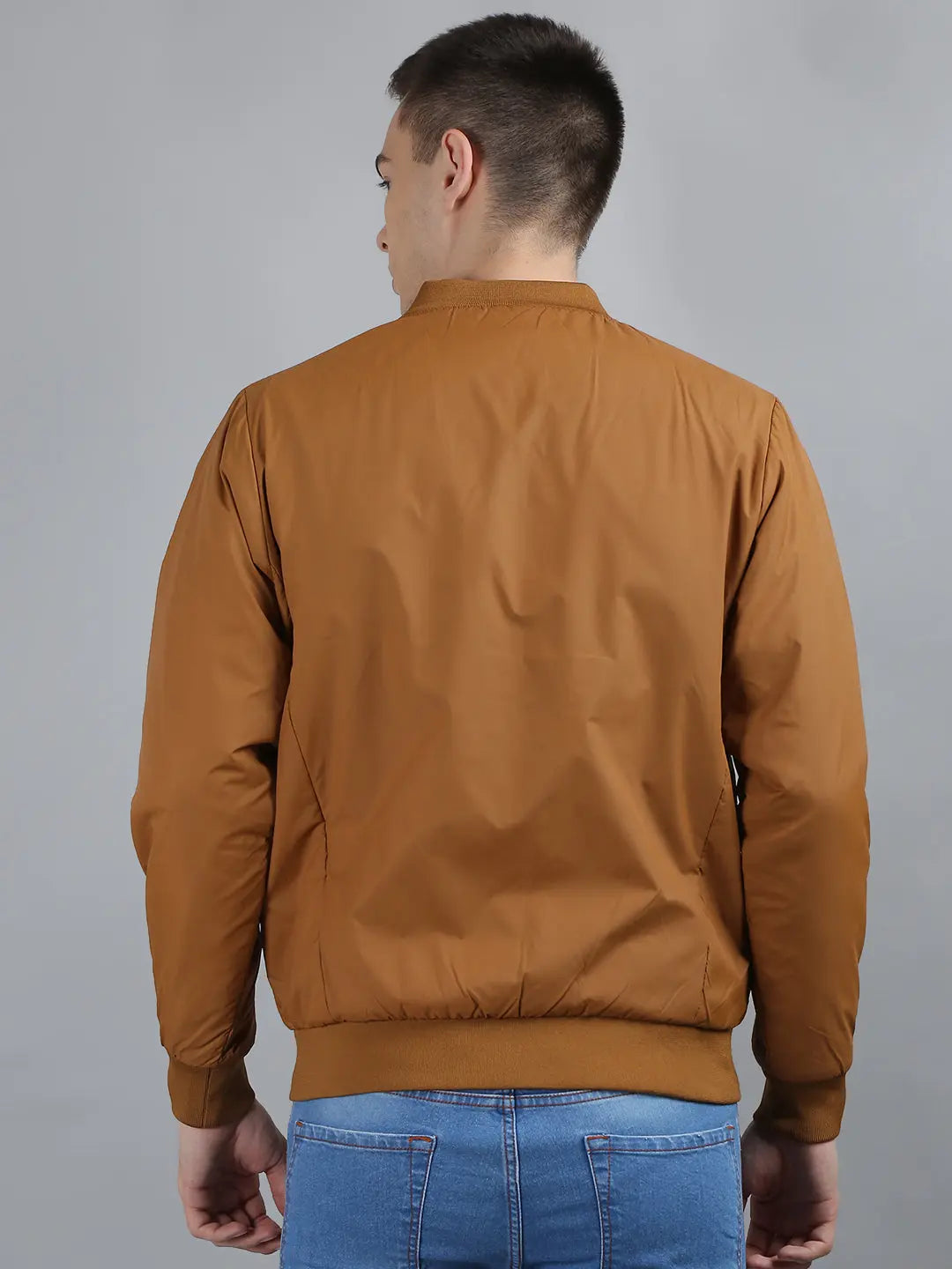 Mustard Solid Bomber Jacket TIM PARIS