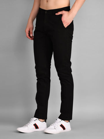 Black Slim Fit Chinos Tim Paris