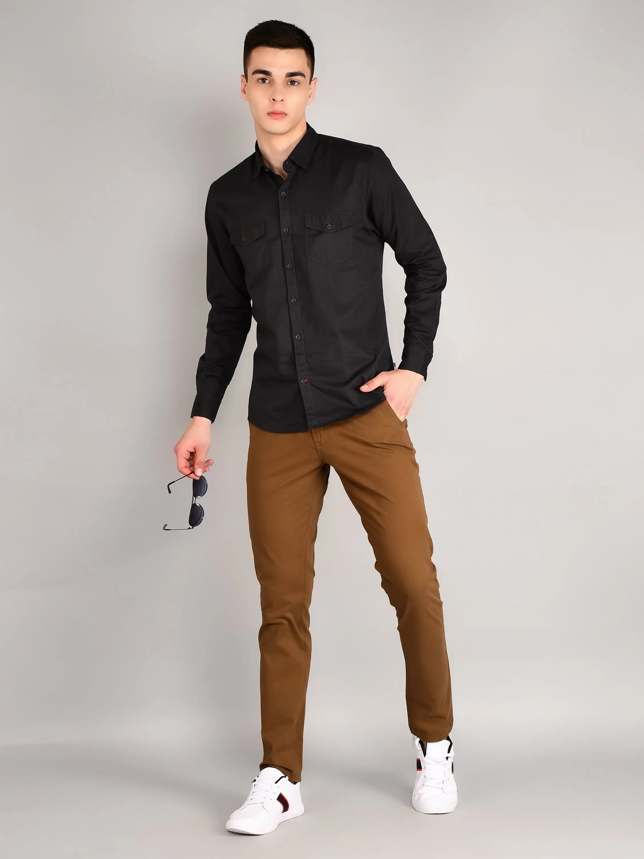 Coffee Louis Slim Tapered Chinos TIM PARIS