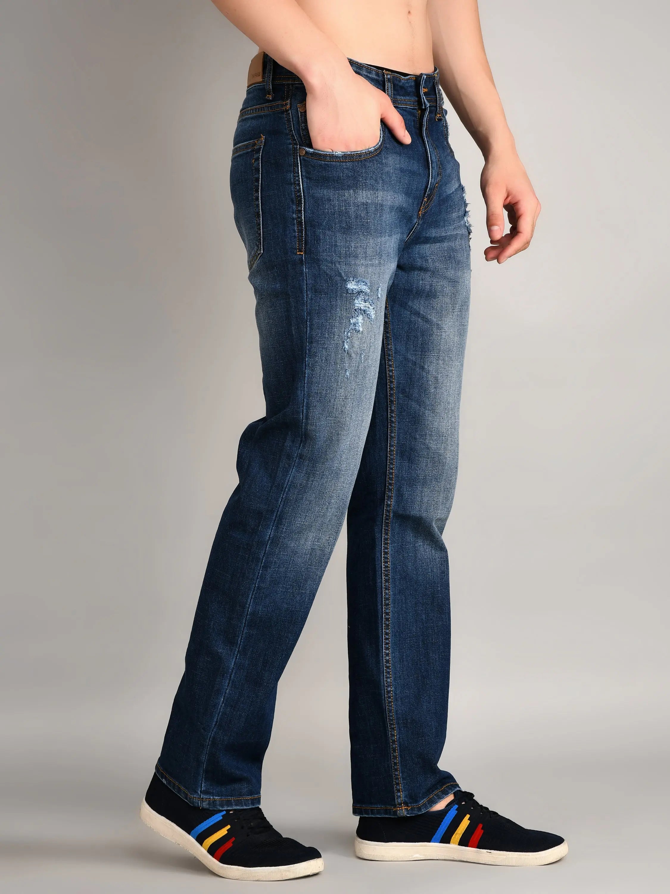 Dark Indigo Logan Straight Fit Jeans Tim Paris