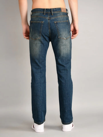 Medium Indigo Logan Straight Fit Jeans Tim Paris