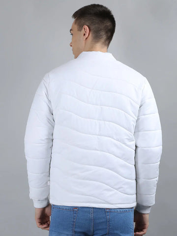 White Solid Regular Fit Jacket Tim Paris