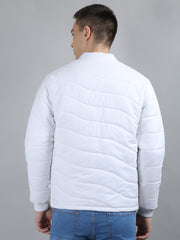 White Solid Regular Fit Jacket
