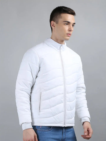 White Solid Regular Fit Jacket Tim Paris