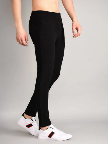 Black Printed Regular Fit Jogger TIM PARIS