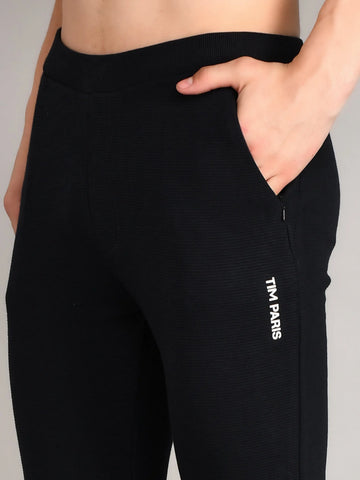 Navy Printed Regular Fit Jogger TIM PARIS