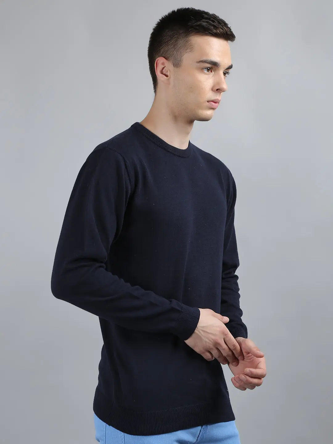 Tim Paris Navy Round Neck Pullover Tim Paris