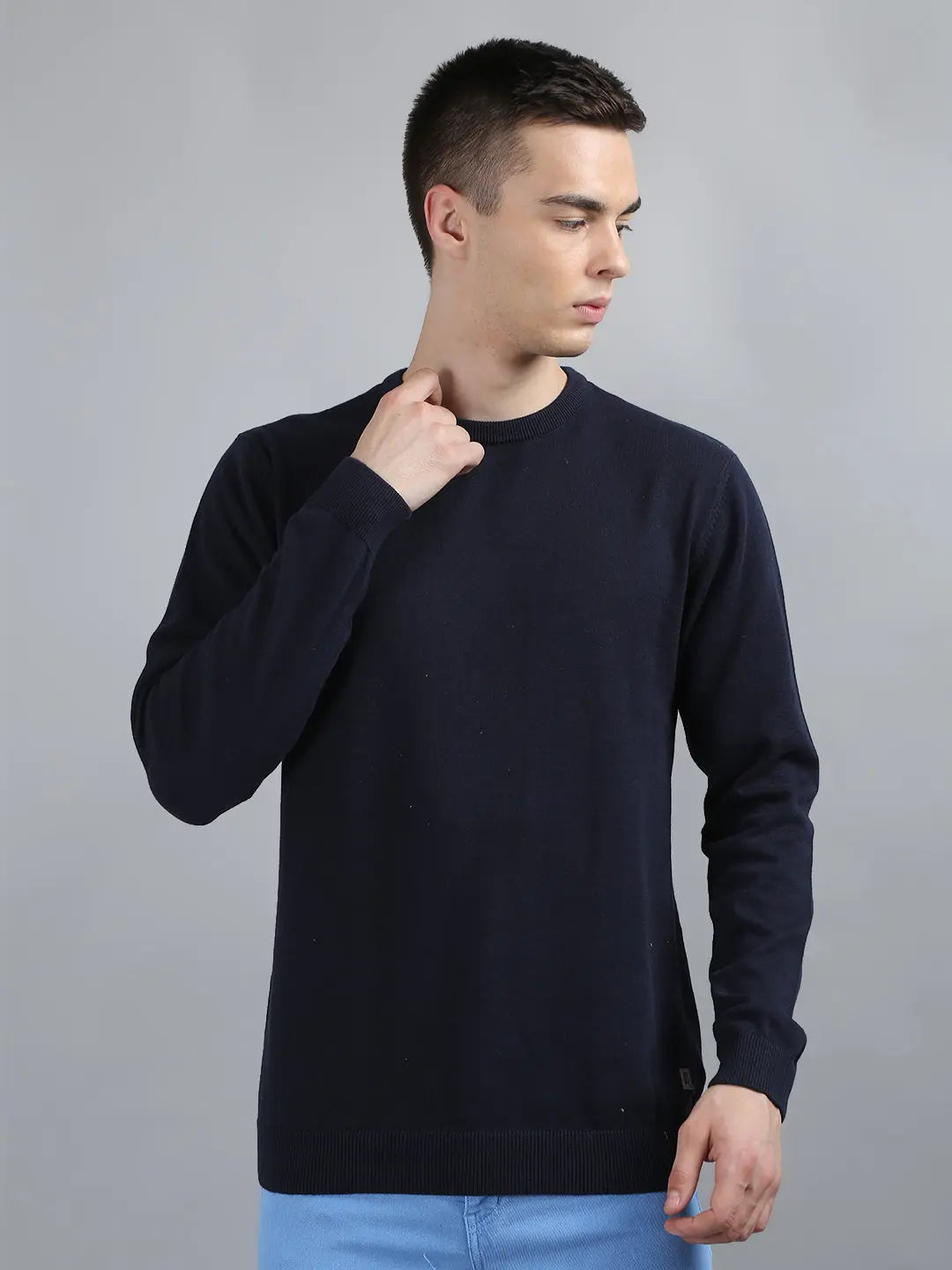 Tim Paris Navy Round Neck Pullover Tim Paris