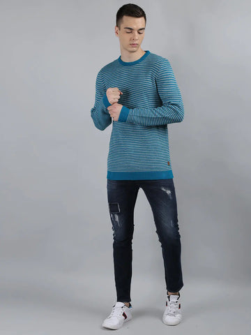 Tim Paris Green Round Neck Pullover Tim Paris