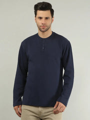 Blue Solid Regular Fit T-Shirt TIM PARIS