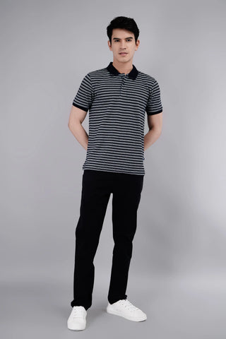Black Solid Regular Fit Chinos Tim Paris