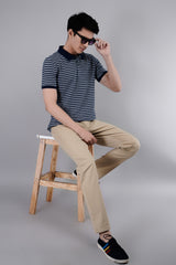 Black Solid Regular Fit Chinos