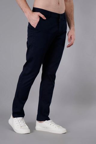 Navy Blue Classic Chinos Tim Paris