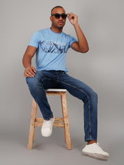 Robbia Blue Graphic Print T-Shirt