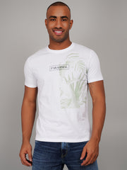 Paradisial White Printed T-Shirt