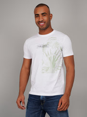 Paradisial White Printed T-Shirt