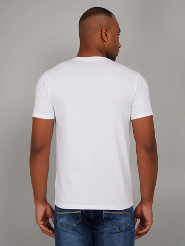 White Printed T-Shirt Tim Paris