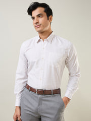 Brown Checkered Formal Shirt